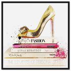 Front view of Gold Shoe and Fashion Books featuring fashion and glam and shoes art. image number null