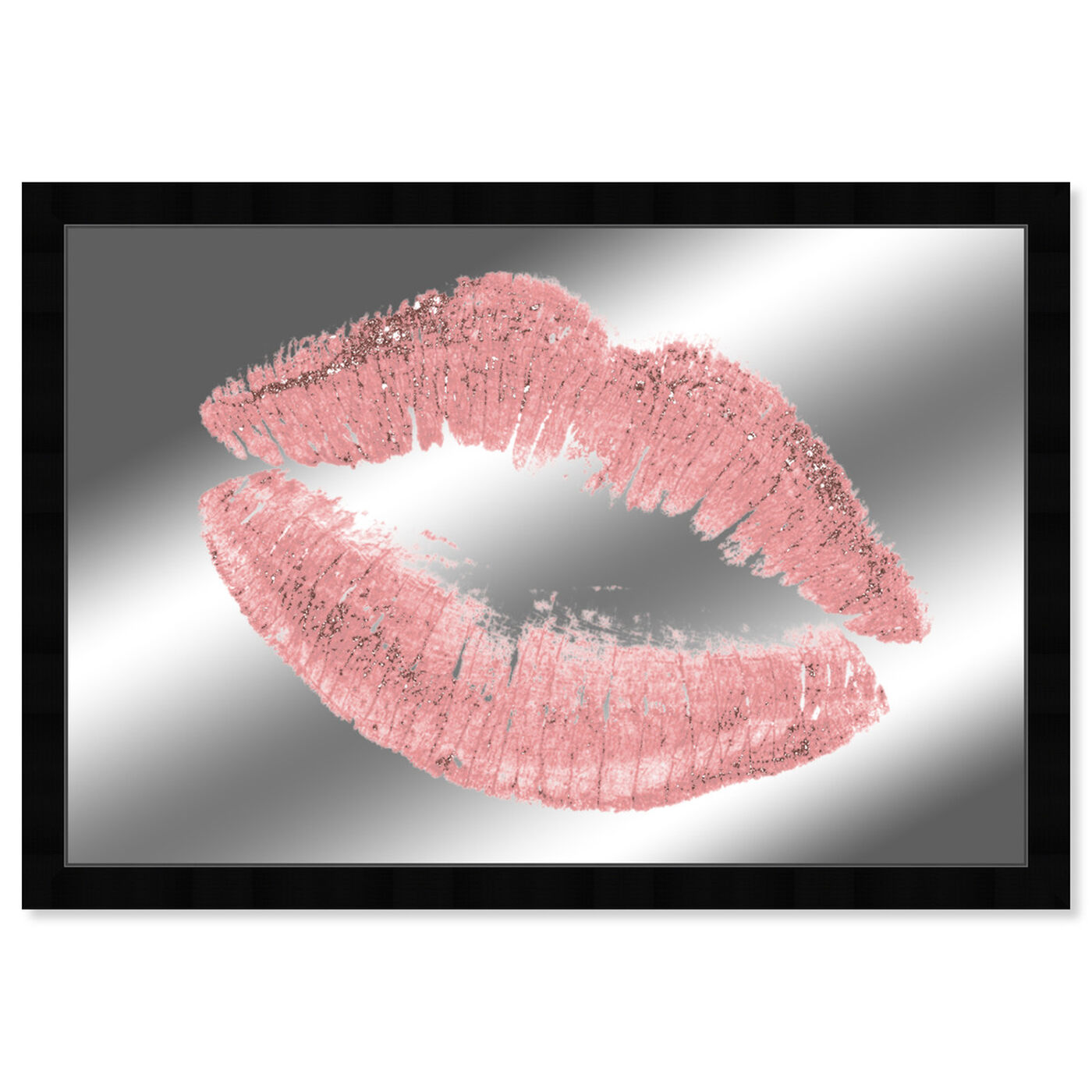 Front view of Lip Stain Lacquer Mirror featuring fashion and glam and lips art.
