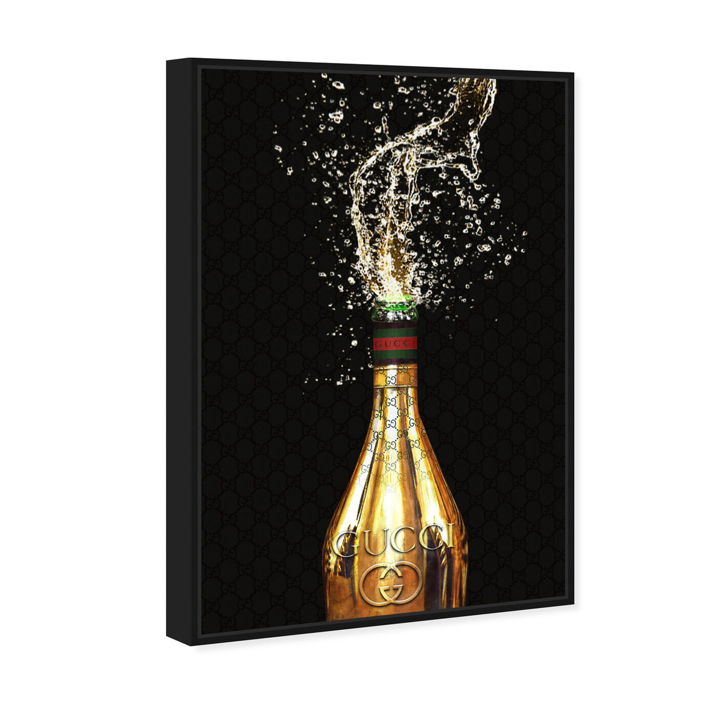 Angled view of Italian Champagne featuring drinks and spirits and champagne art.