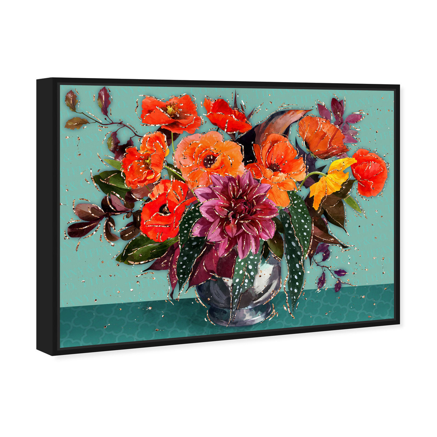 Angled view of A Newyorkian Bouquet featuring floral and botanical and florals art.