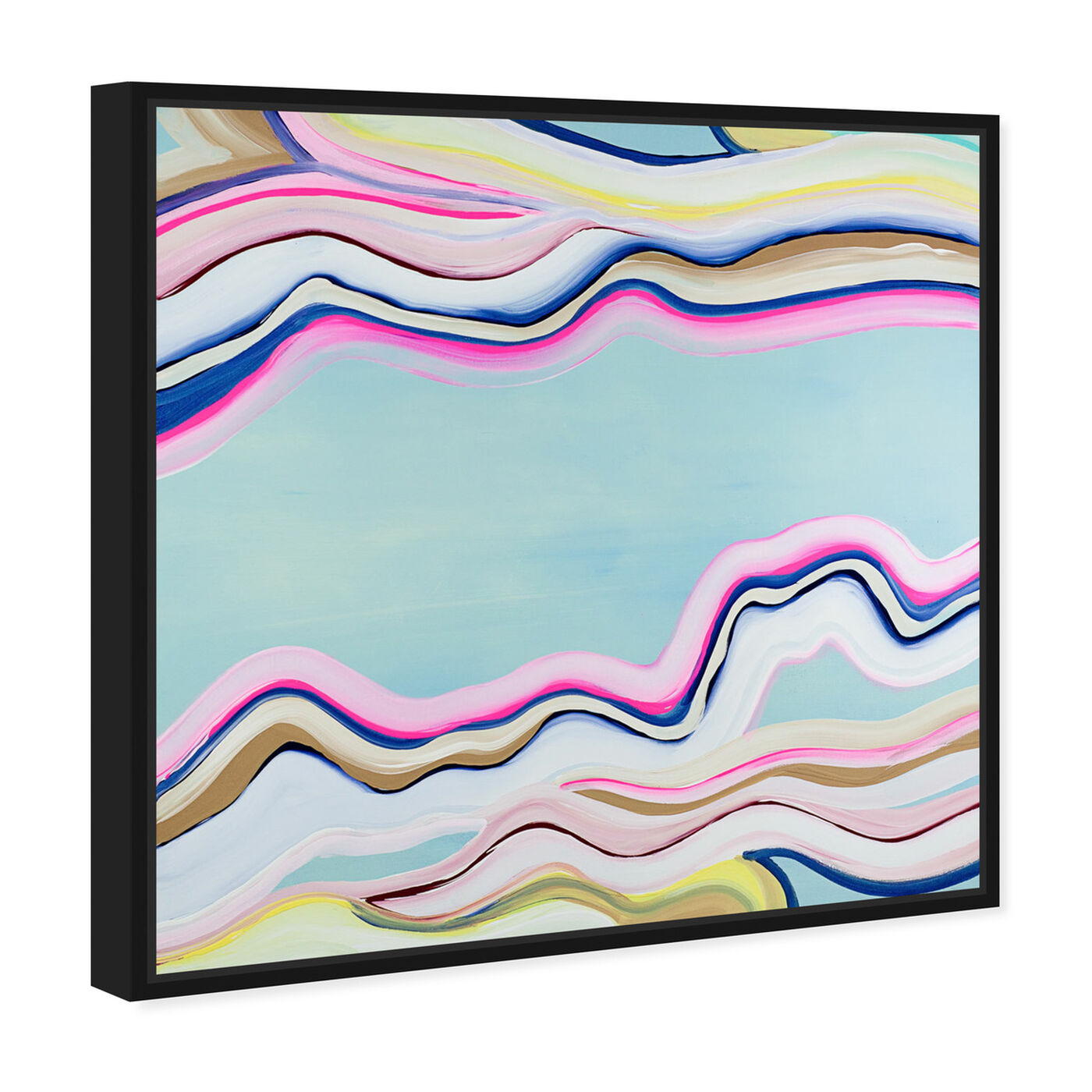 Angled view of Flow  featuring abstract and paint art.