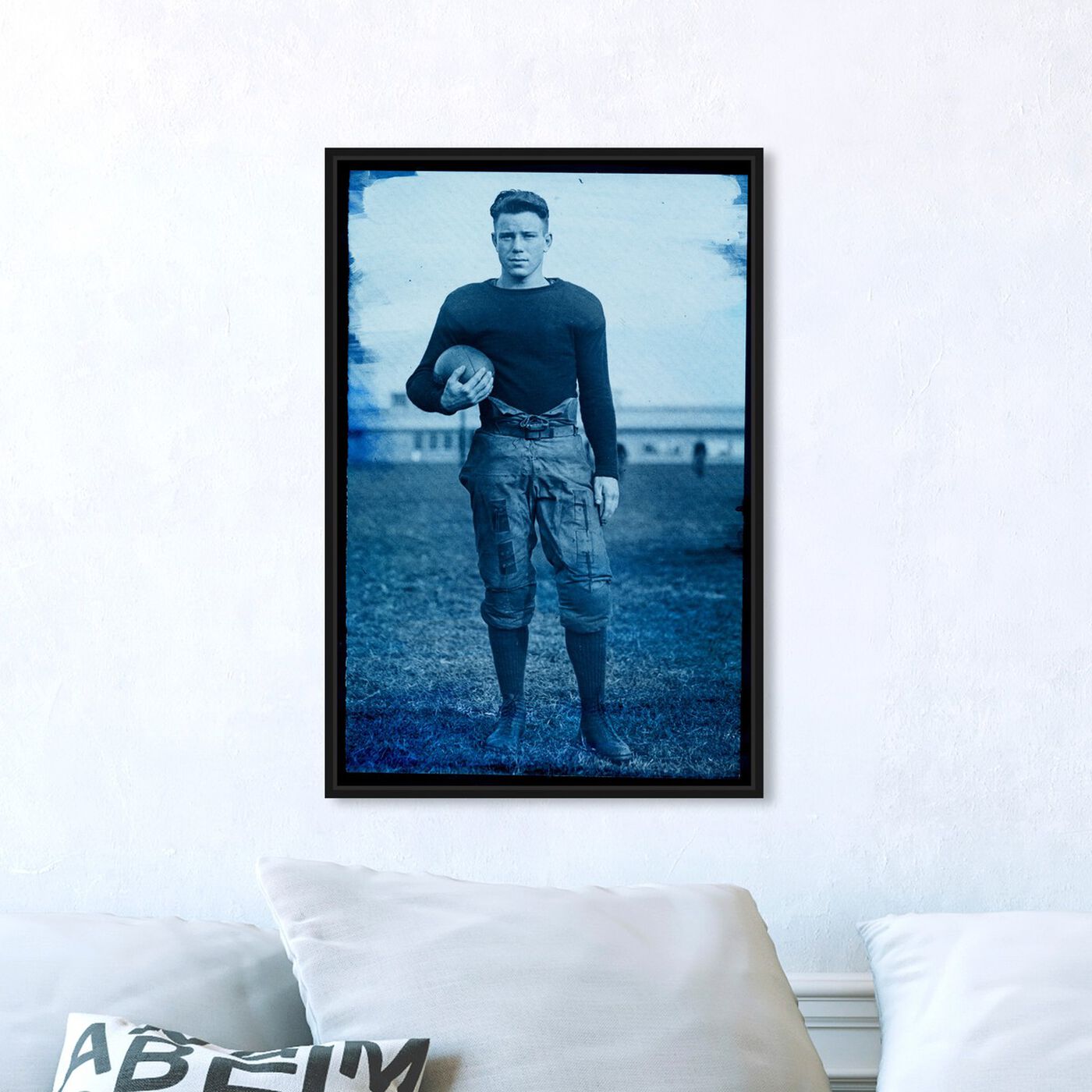 Hanging view of 1922 Navy Football Player featuring sports and teams and football art.
