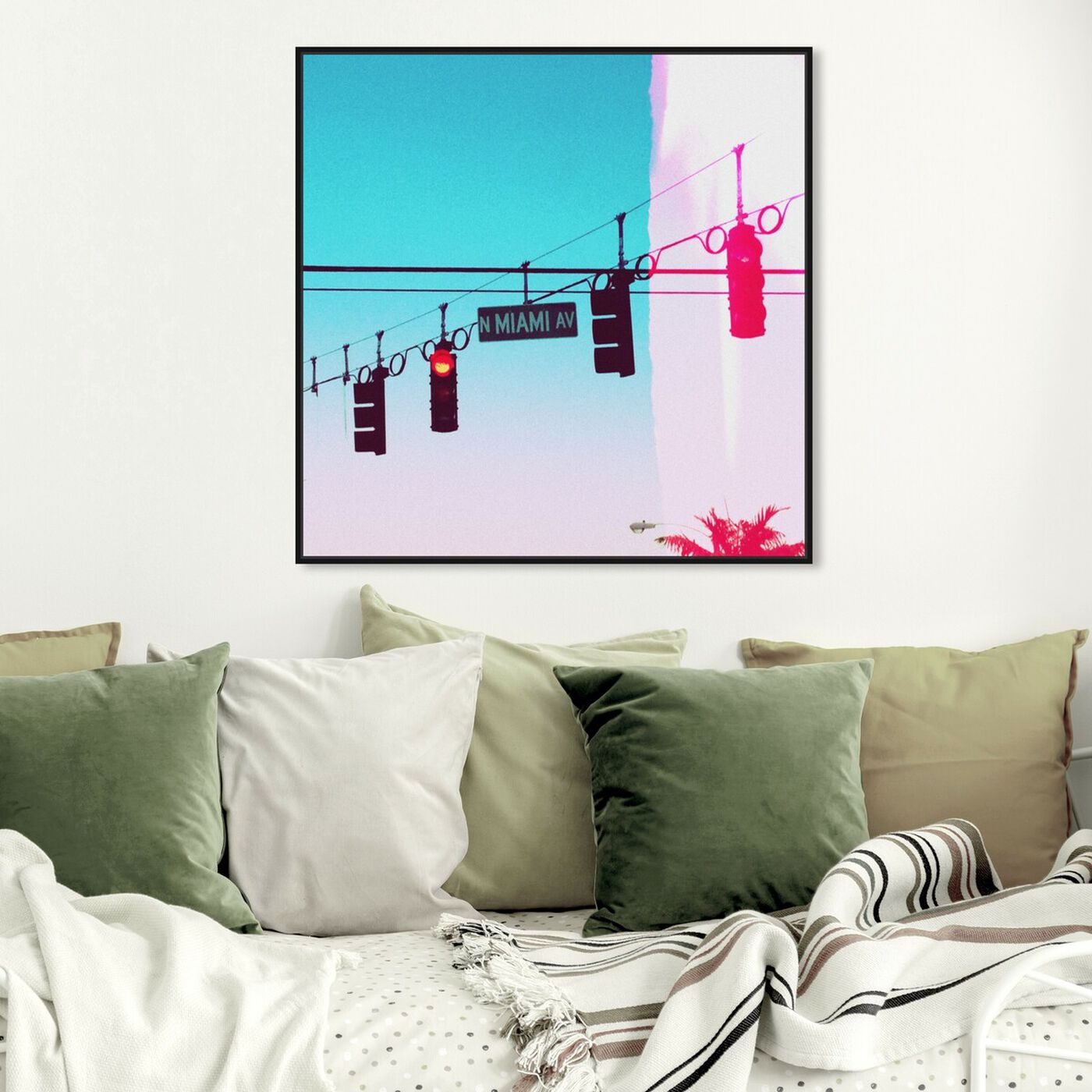 Hanging view of Miami Av featuring cities and skylines and united states cities art.