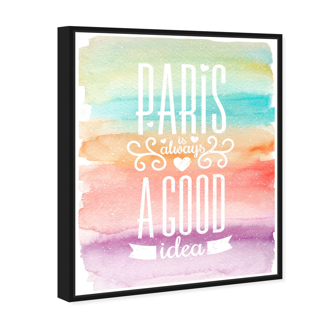 Angled view of Paris Is featuring typography and quotes and travel quotes and sayings art.