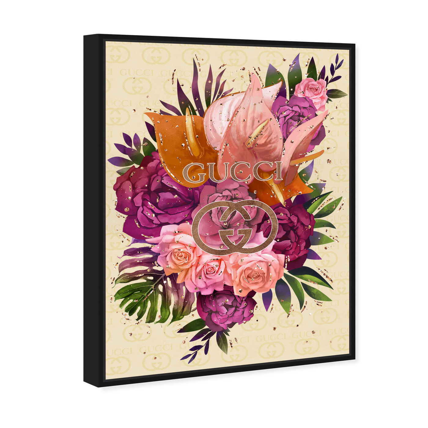 Angled view of Firenze Floral featuring floral and botanical and florals art.