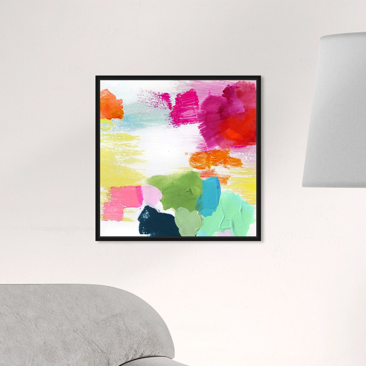 Hanging view of Full of Joy featuring abstract and paint art.