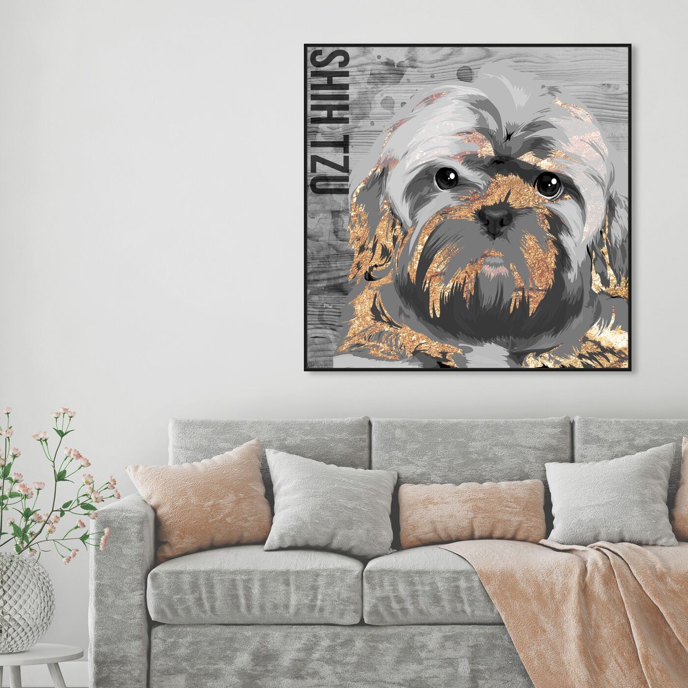 Hanging view of Love My Shih Tzu featuring animals and dogs and puppies art.