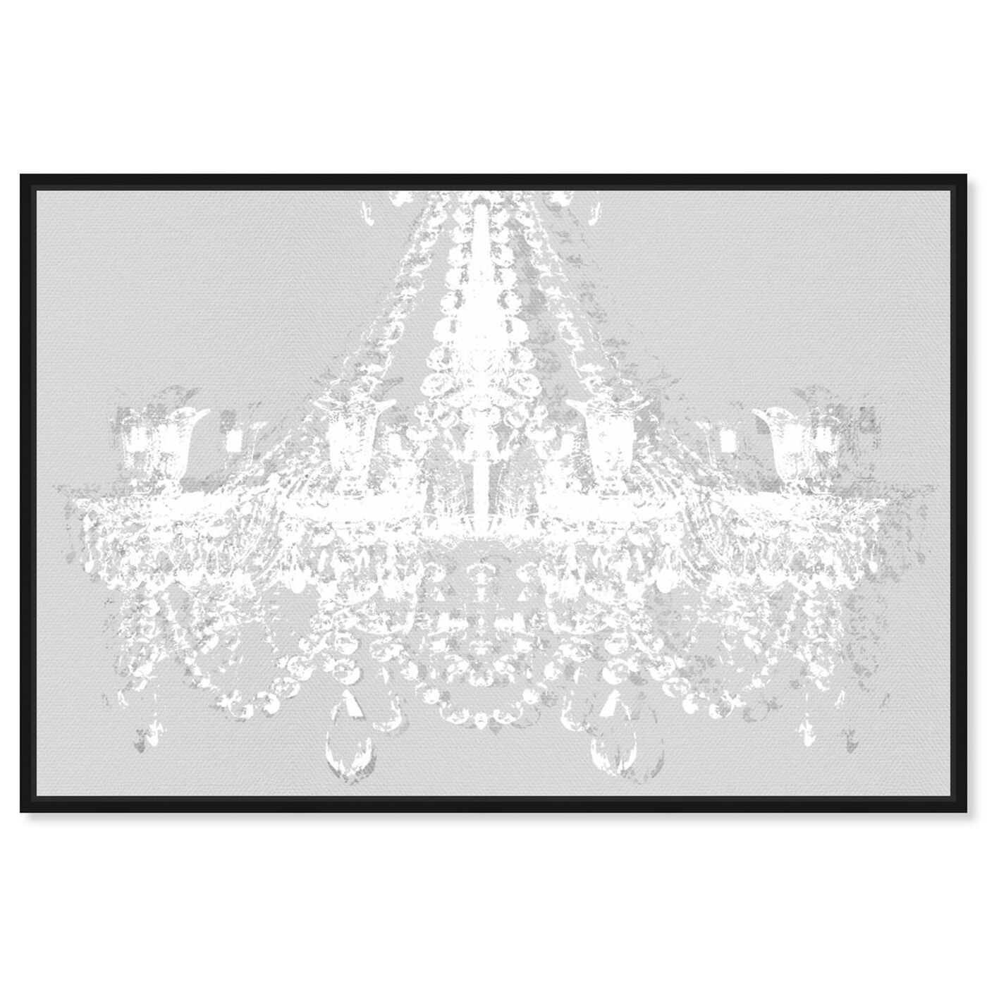 Front view of Dramatic Entrance Silent Gray featuring fashion and glam and chandeliers art.