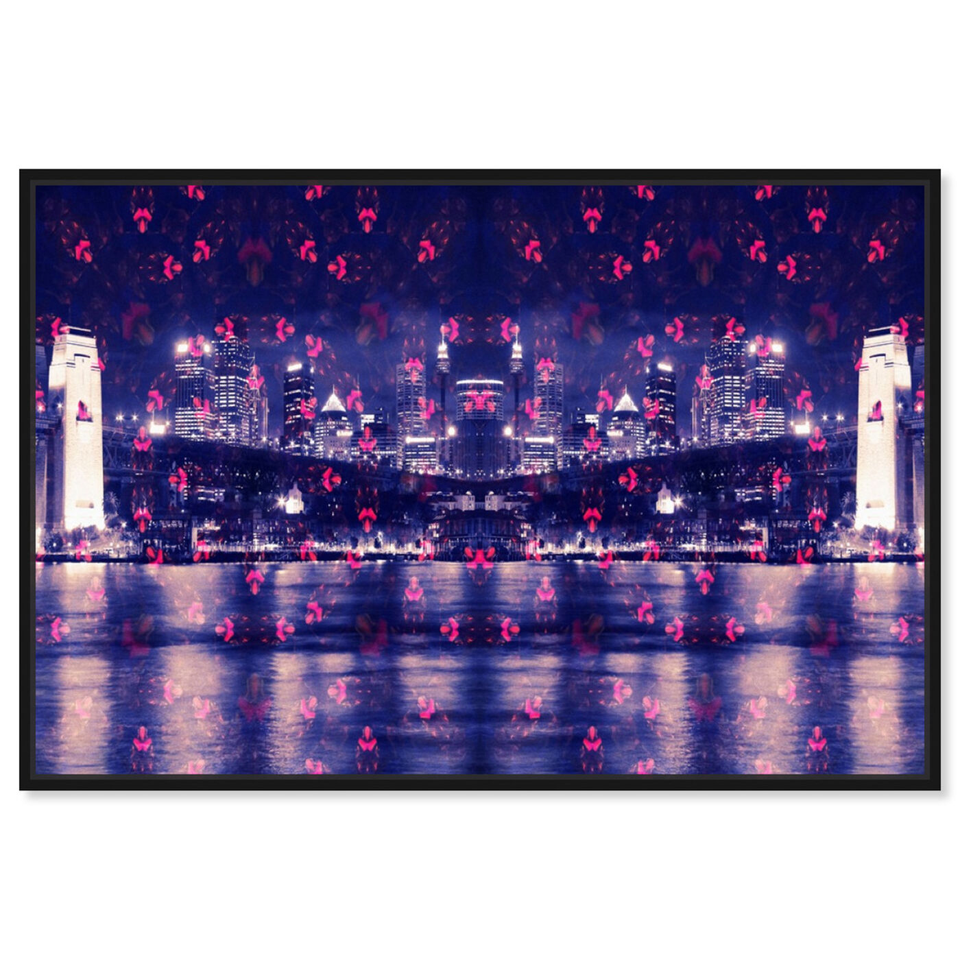 Front view of Raining Petals in NYC featuring cities and skylines and united states cities art.