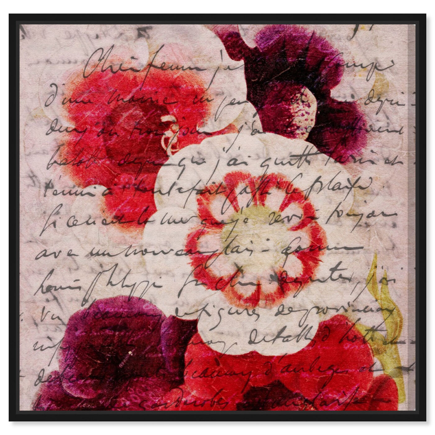 Front view of Victor Hugo Love Declaration featuring floral and botanical and florals art.