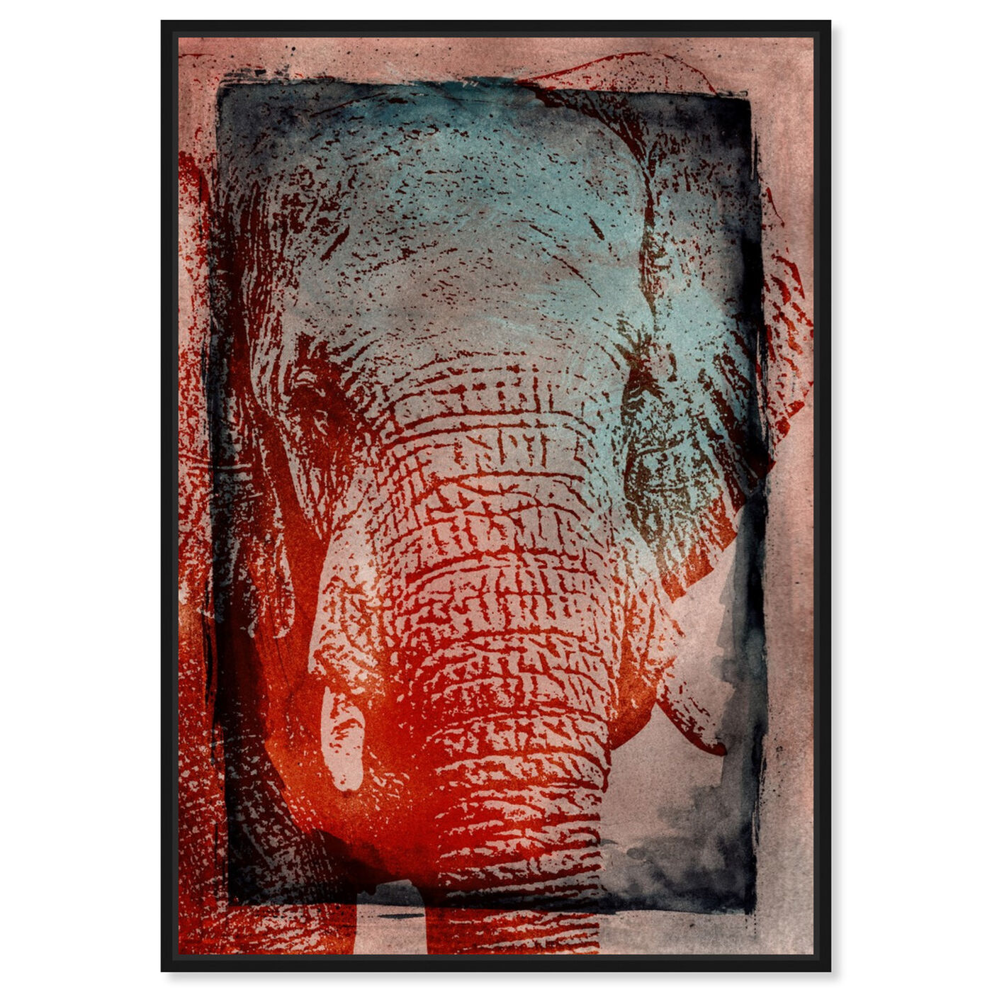Front view of Elephant in the Wild featuring animals and zoo and wild animals art.