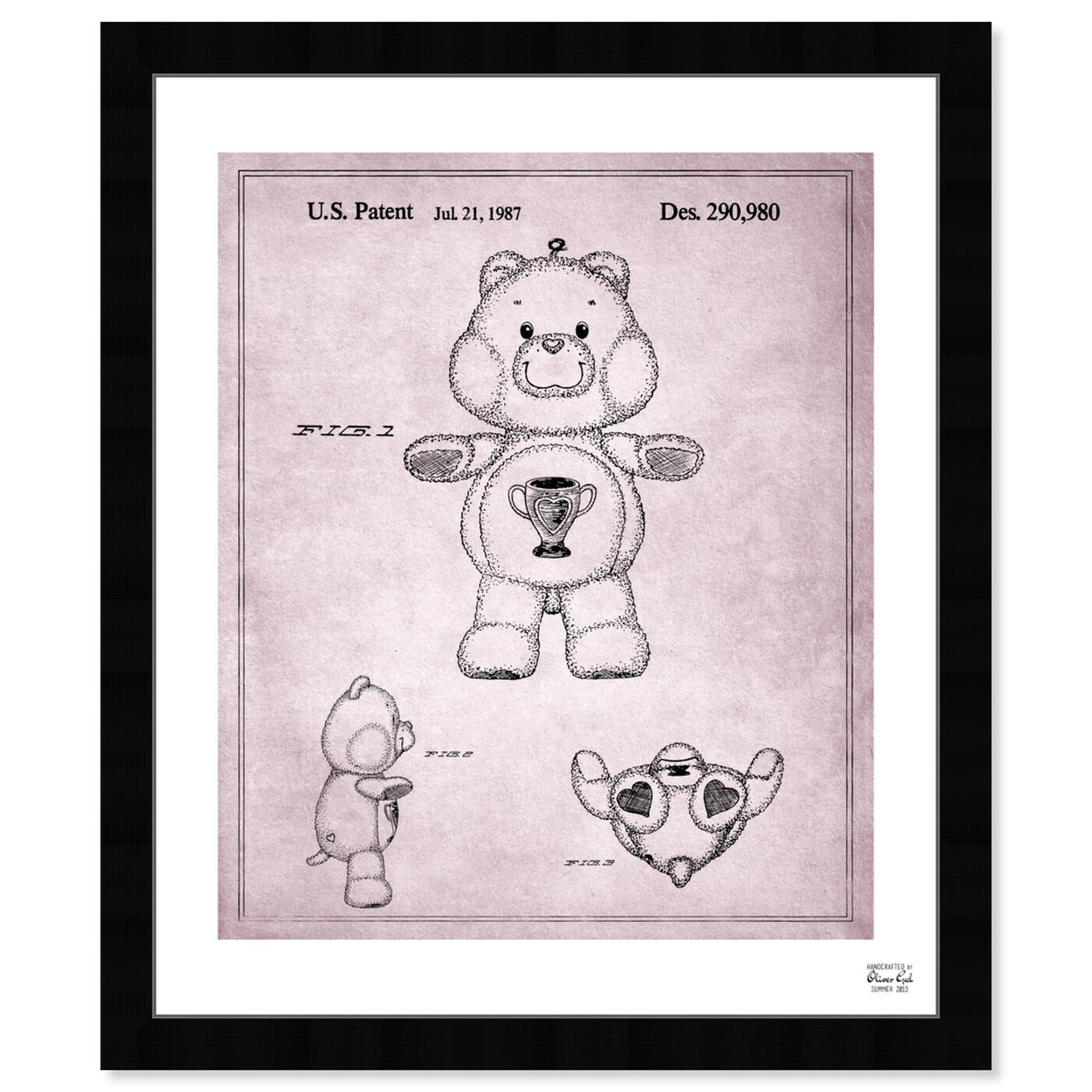 Front view of Carebears - Champ Bear 1987 featuring symbols and objects and toys art.