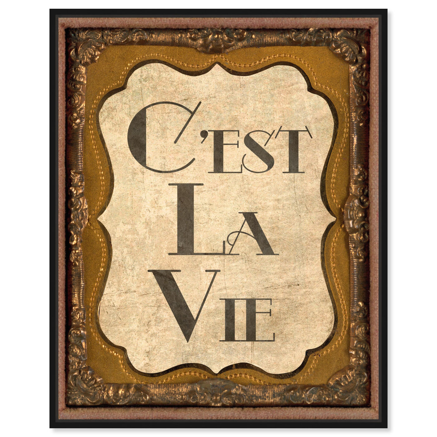Front view of C'est La Vie featuring typography and quotes and quotes and sayings art.