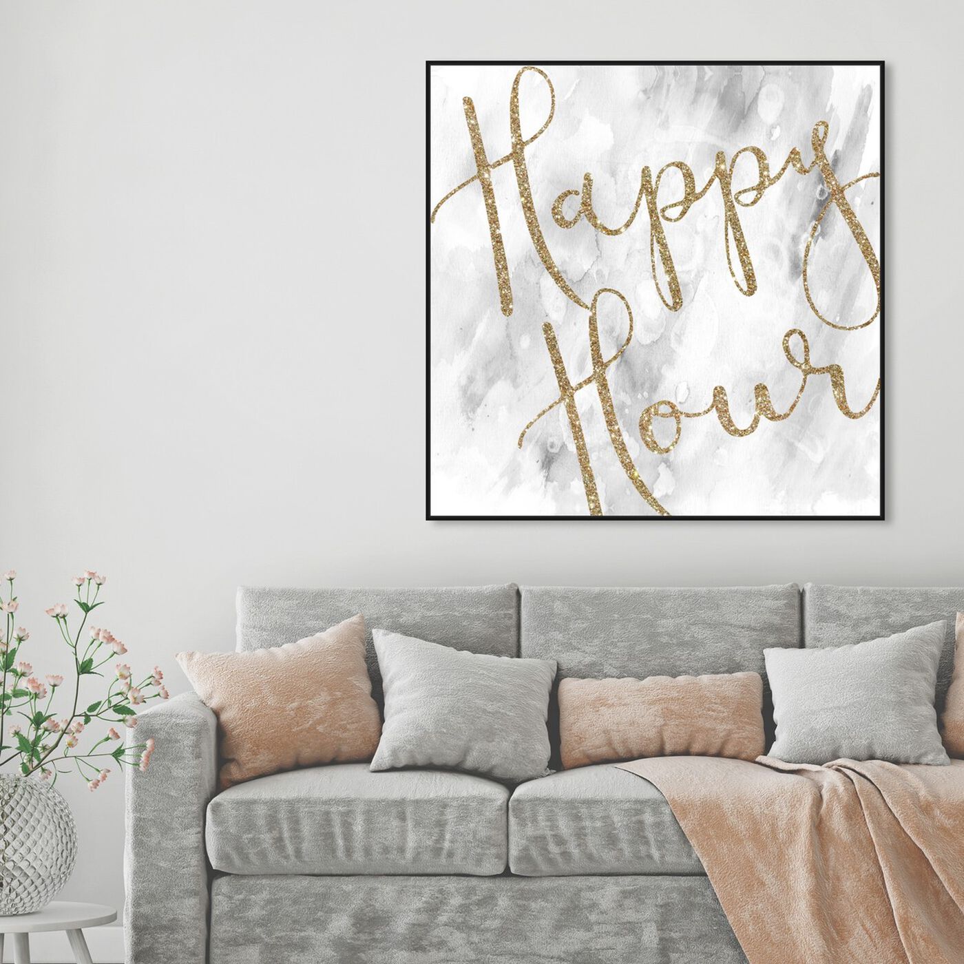 Hanging view of Happy Hour Sparkle featuring typography and quotes and quotes and sayings art.