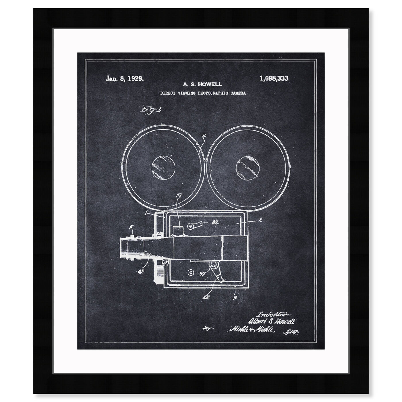 Front view of Direct Viewing Photographic Camera 1929  featuring people and portraits and professions art.