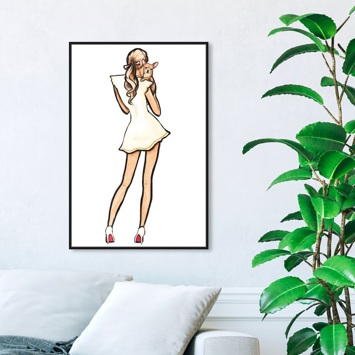 Hanging view of White Dress Best Friend featuring fashion and glam and dress art.