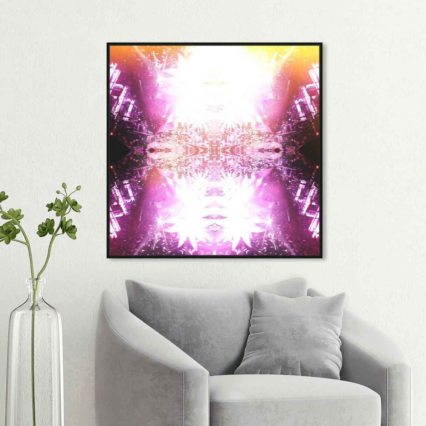 Hanging view of Liv Bright Night featuring abstract and textures art.