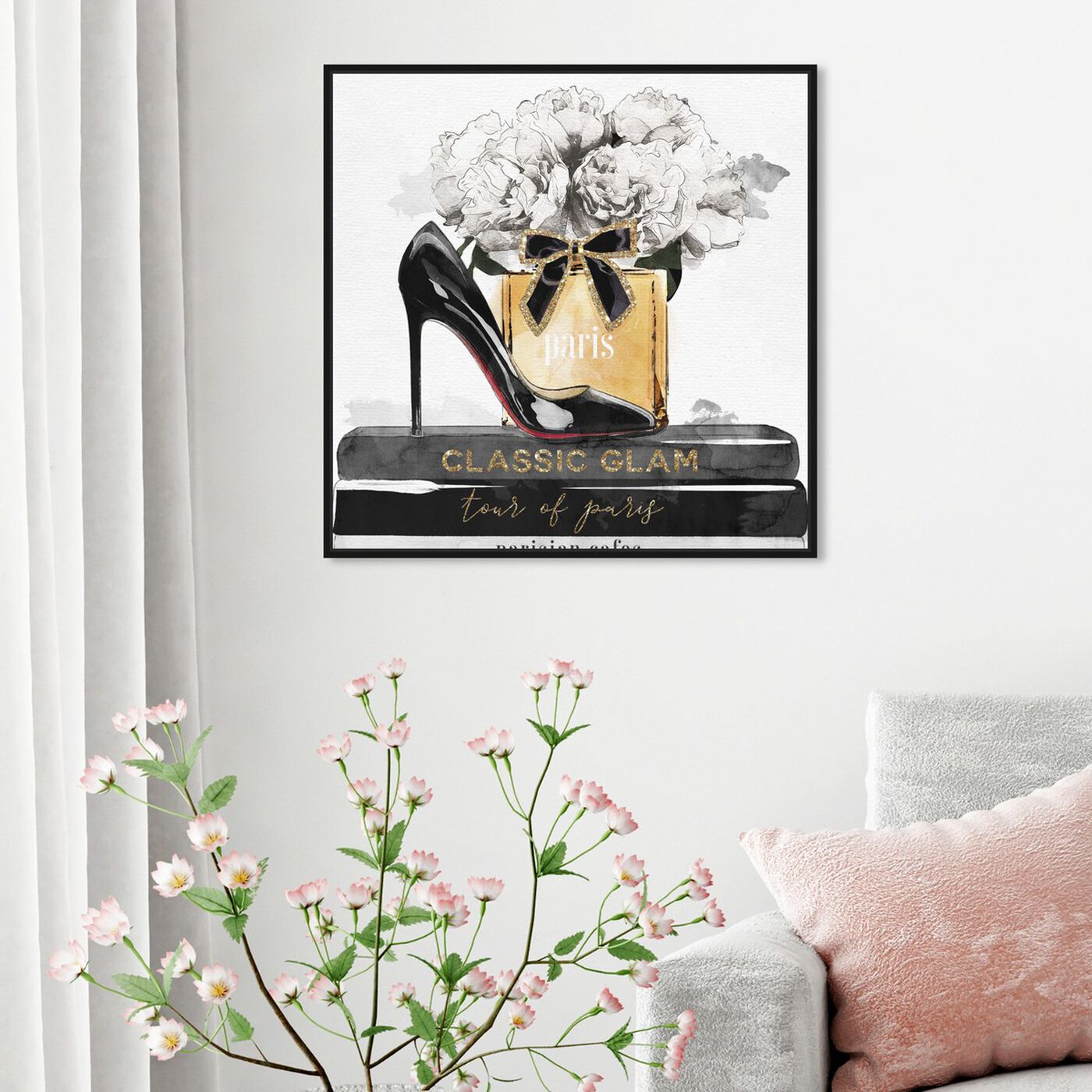 Hanging view of Glamorous Stack featuring fashion and glam and shoes art.