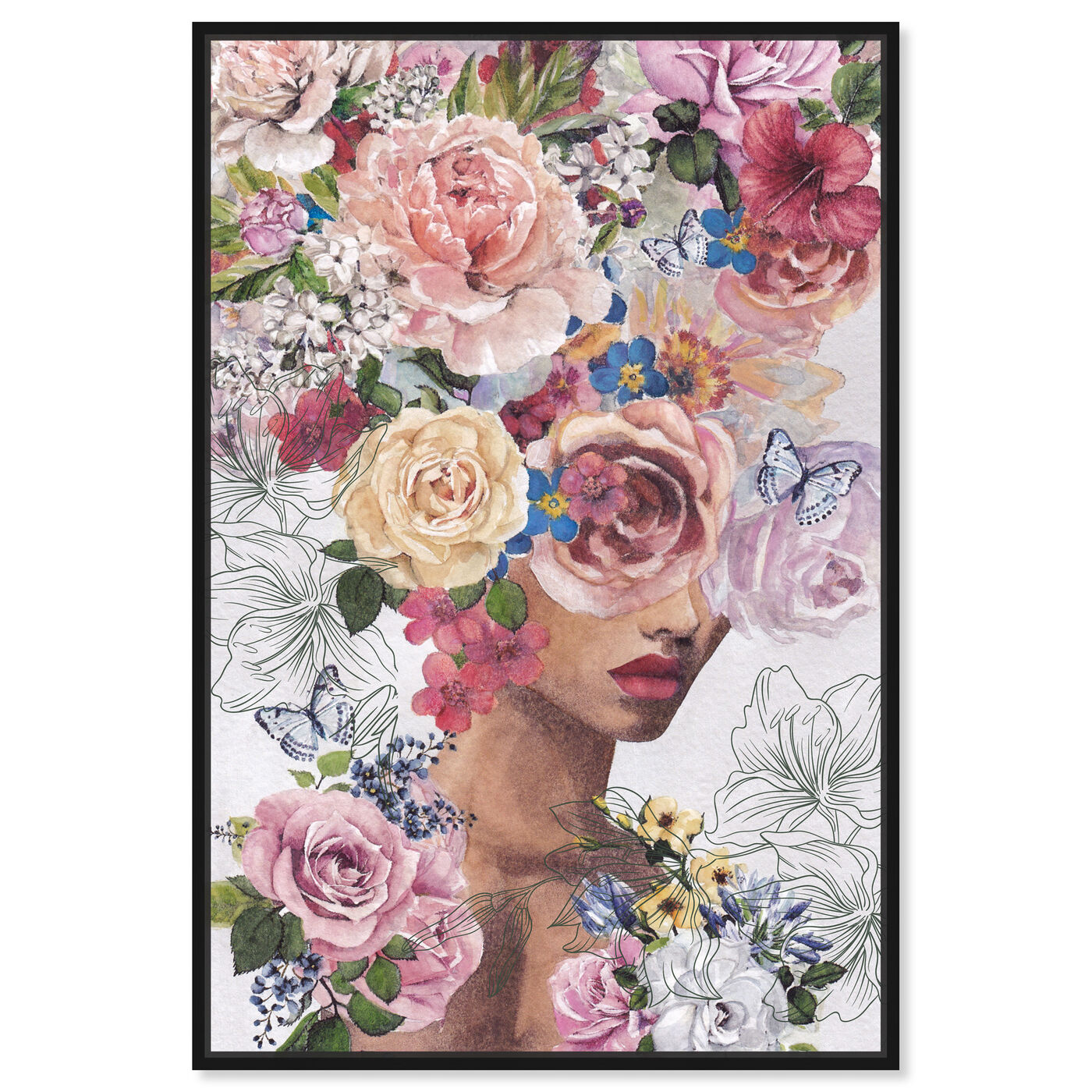 Front view of Florals Design I featuring floral and botanical and florals art.