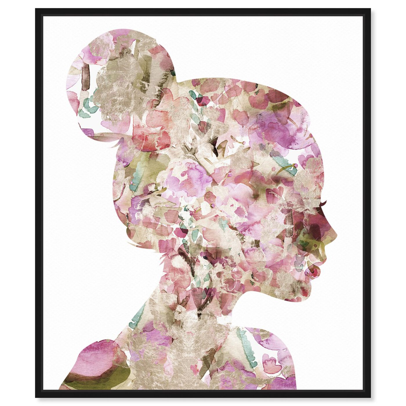 Front view of Wild Floral Top Knot V2 featuring fashion and glam and portraits art.