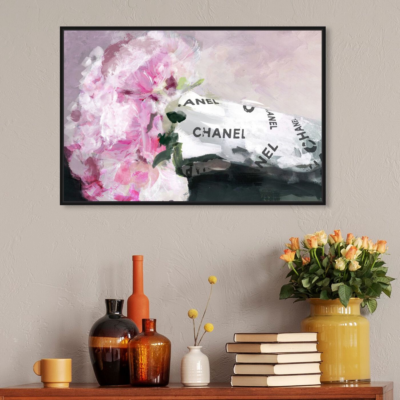 Hanging view of Peonies of Mine featuring fashion and glam and lifestyle art.