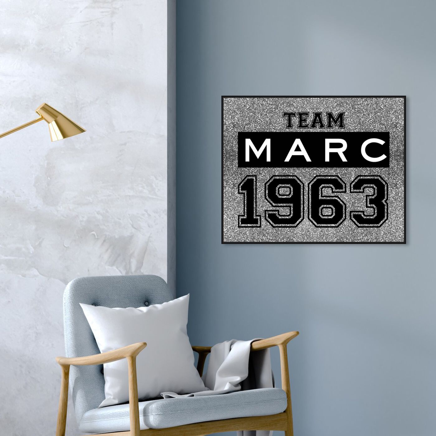 Hanging view of Team Marc featuring typography and quotes and fashion quotes and sayings art.