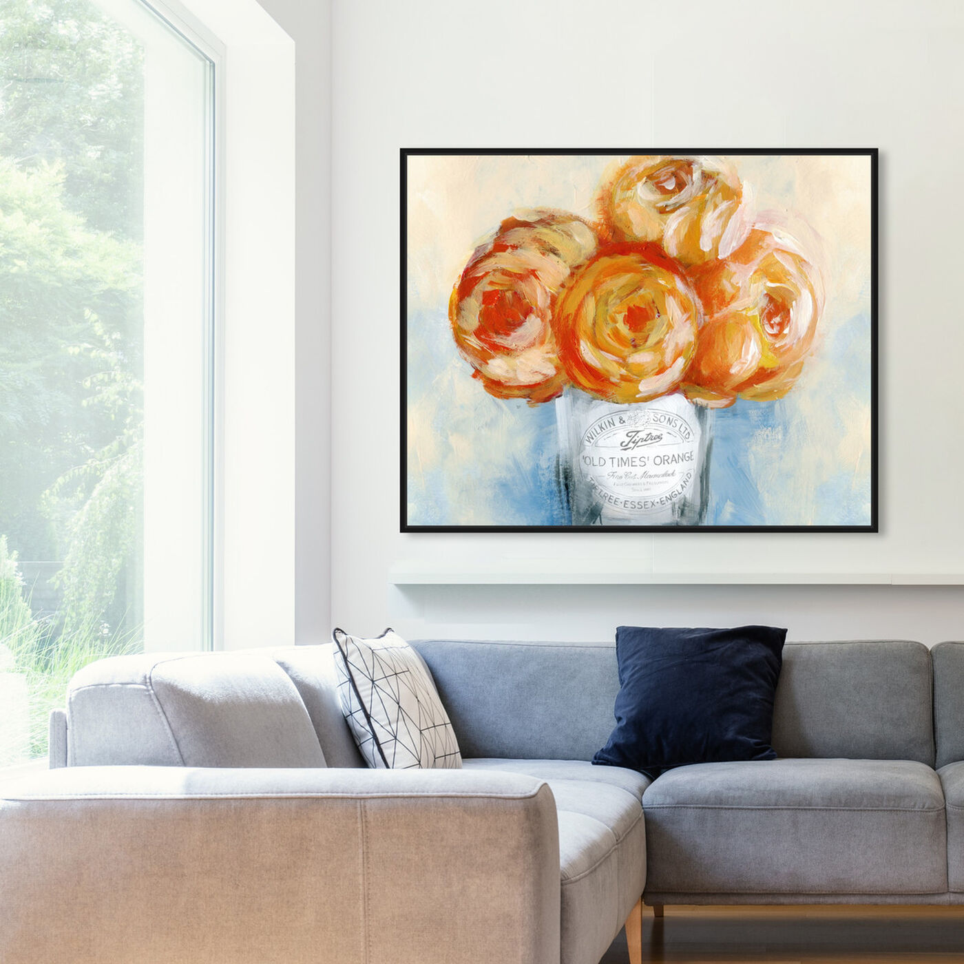 Hanging view of Orange Juice featuring floral and botanical and florals art.