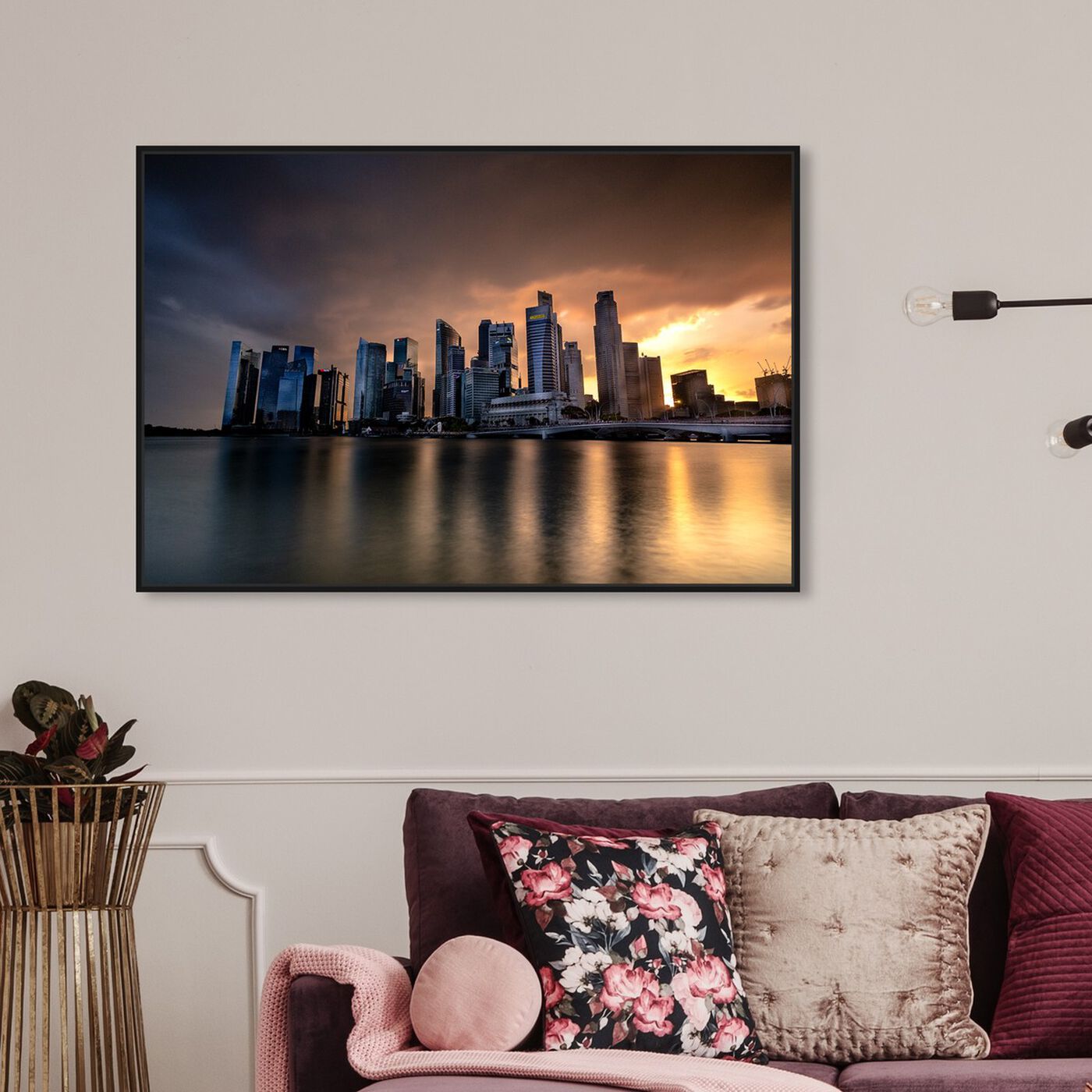 Hanging view of Curro Cardenal - Skyline featuring cities and skylines and world skylines art.