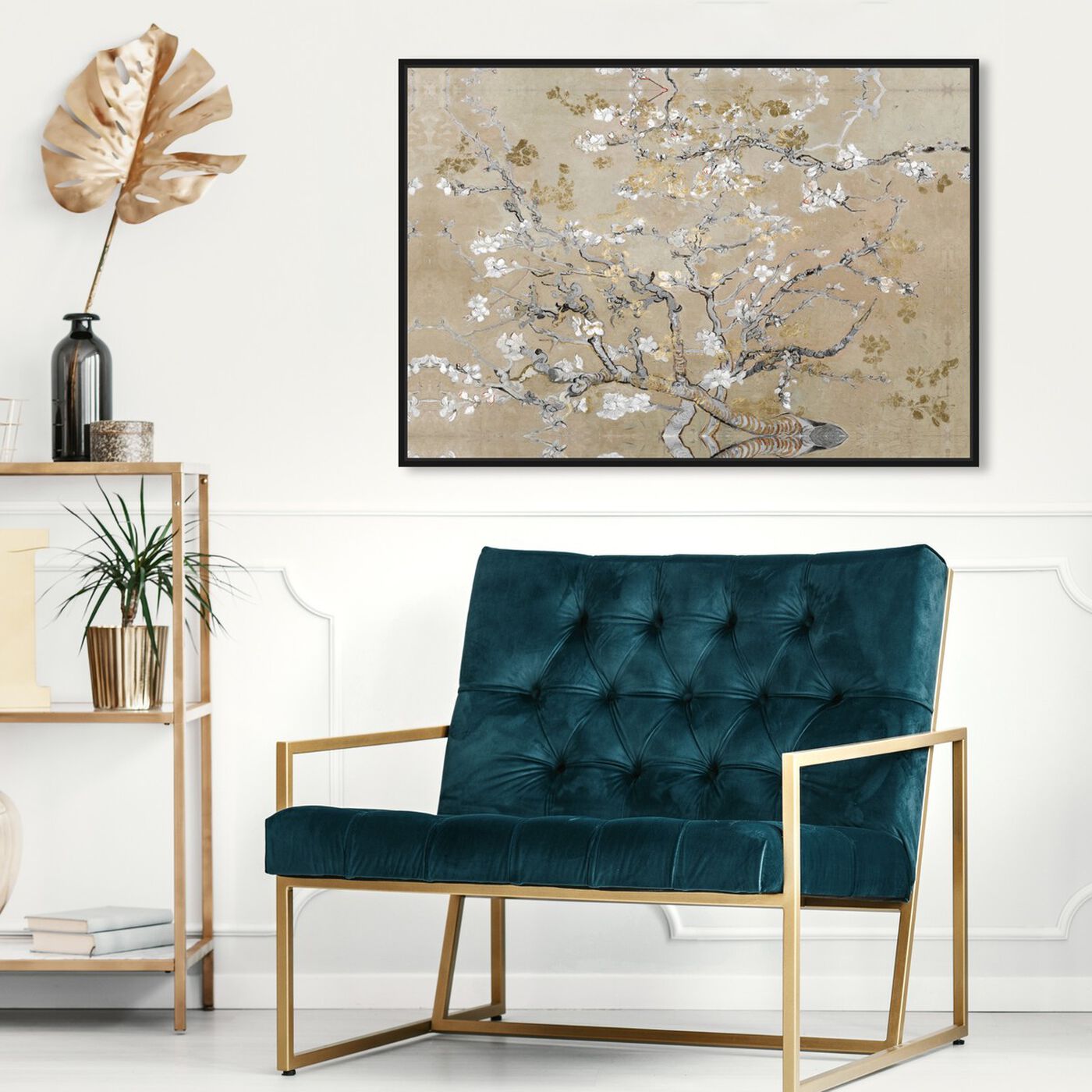 Hanging view of Van Gogh in Gold Blossoms Inspiration featuring classic and figurative and impressionism art.