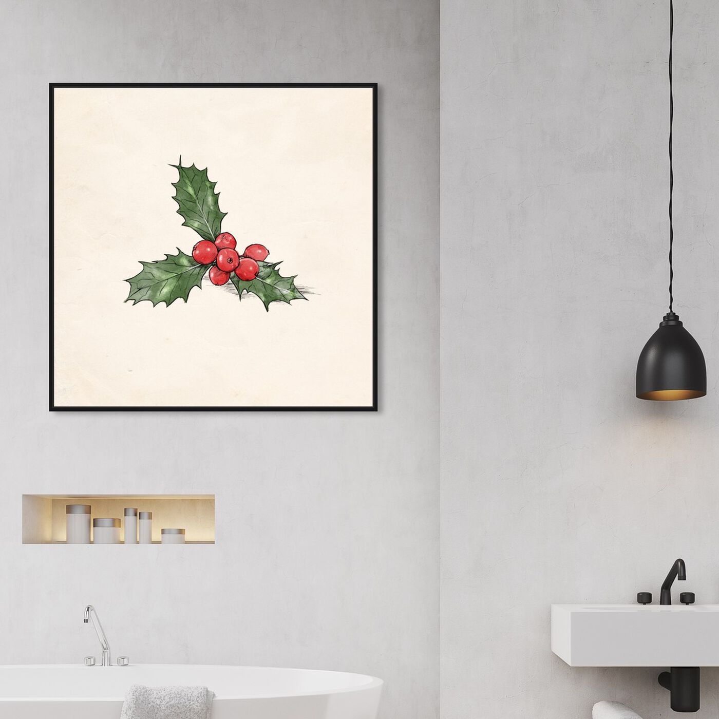 Hanging view of Mistletoe featuring holiday and seasonal and holidays art.