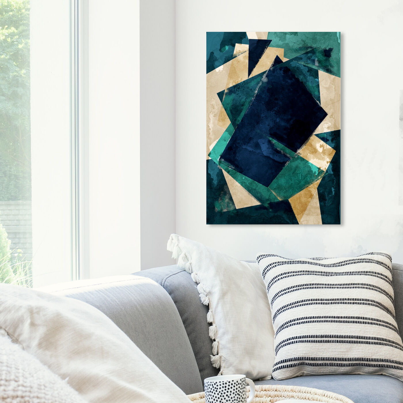 Hanging view of Abstracta Dos featuring abstract and geometric art.