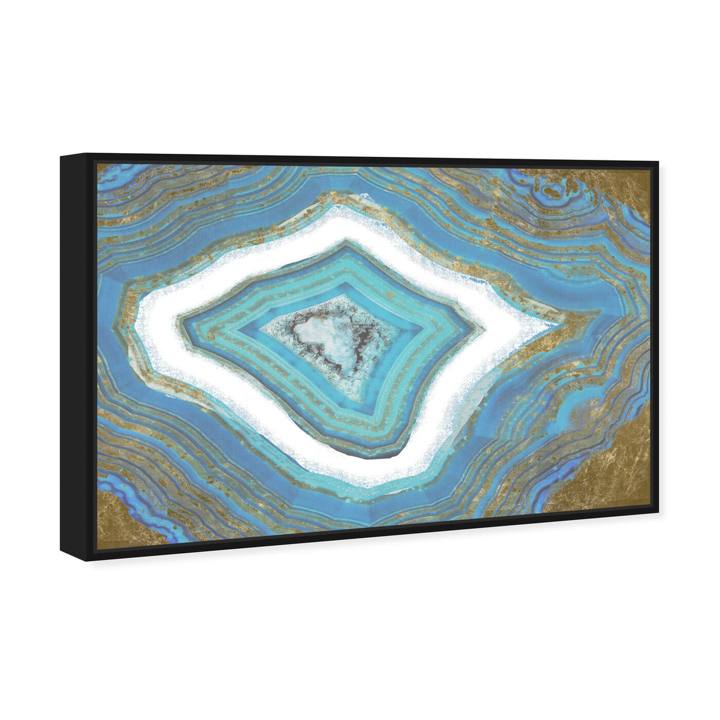 Angled view of Rochester Geode featuring abstract and crystals art.