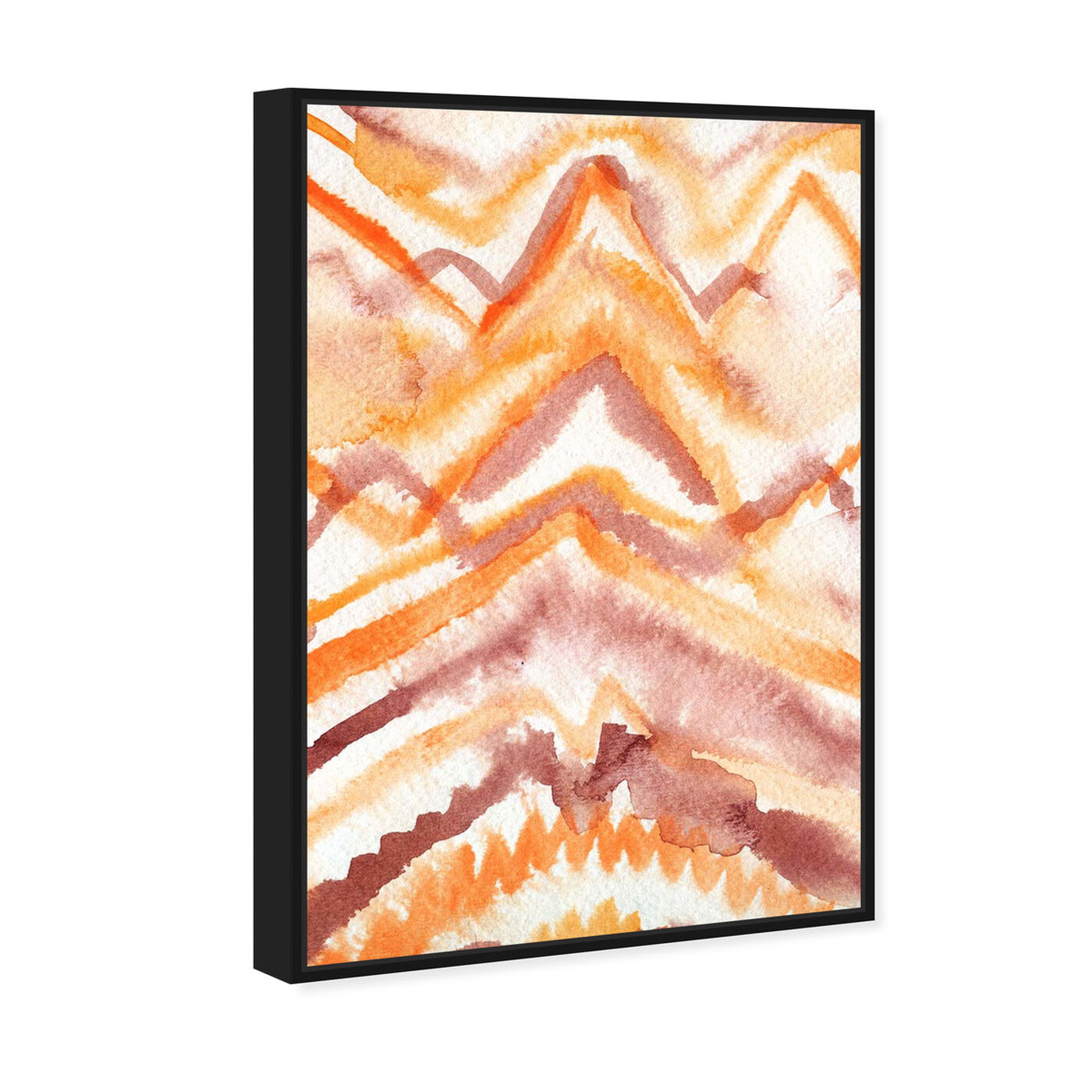 Angled view of Wild Sun Ray featuring abstract and watercolor art.