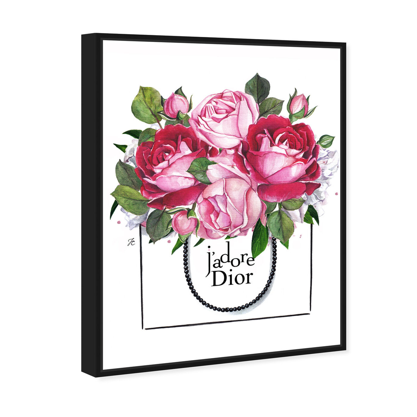 Angled view of Doll Memories - Peonies I featuring floral and botanical and florals art.
