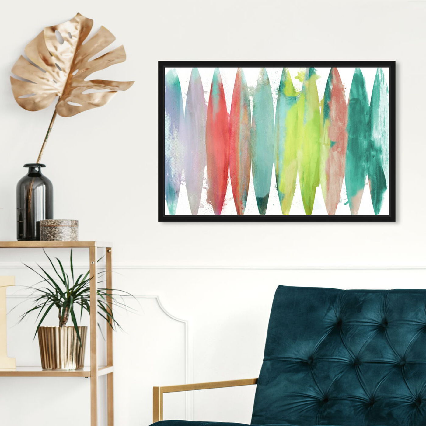 Hanging view of Paradise Found Bright featuring abstract and paint art.