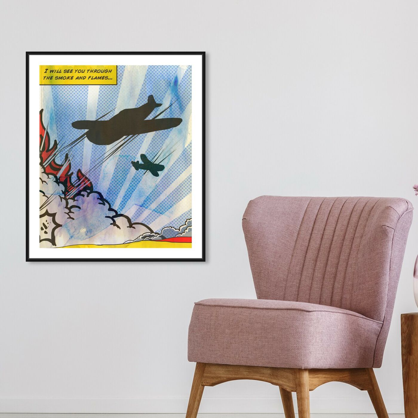 Hanging view of Rockets featuring advertising and comics art.