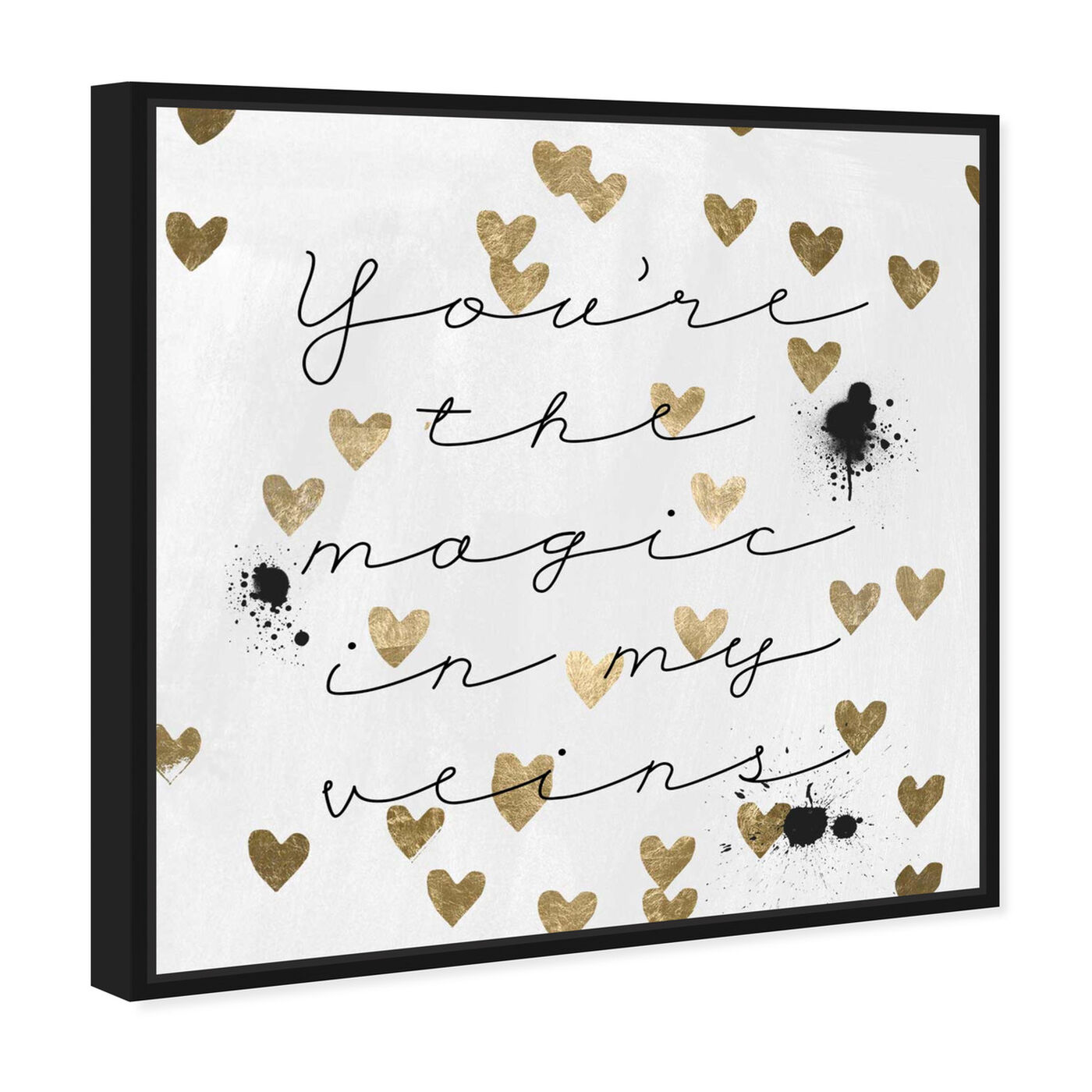 Angled view of Magic in Me featuring typography and quotes and love quotes and sayings art.