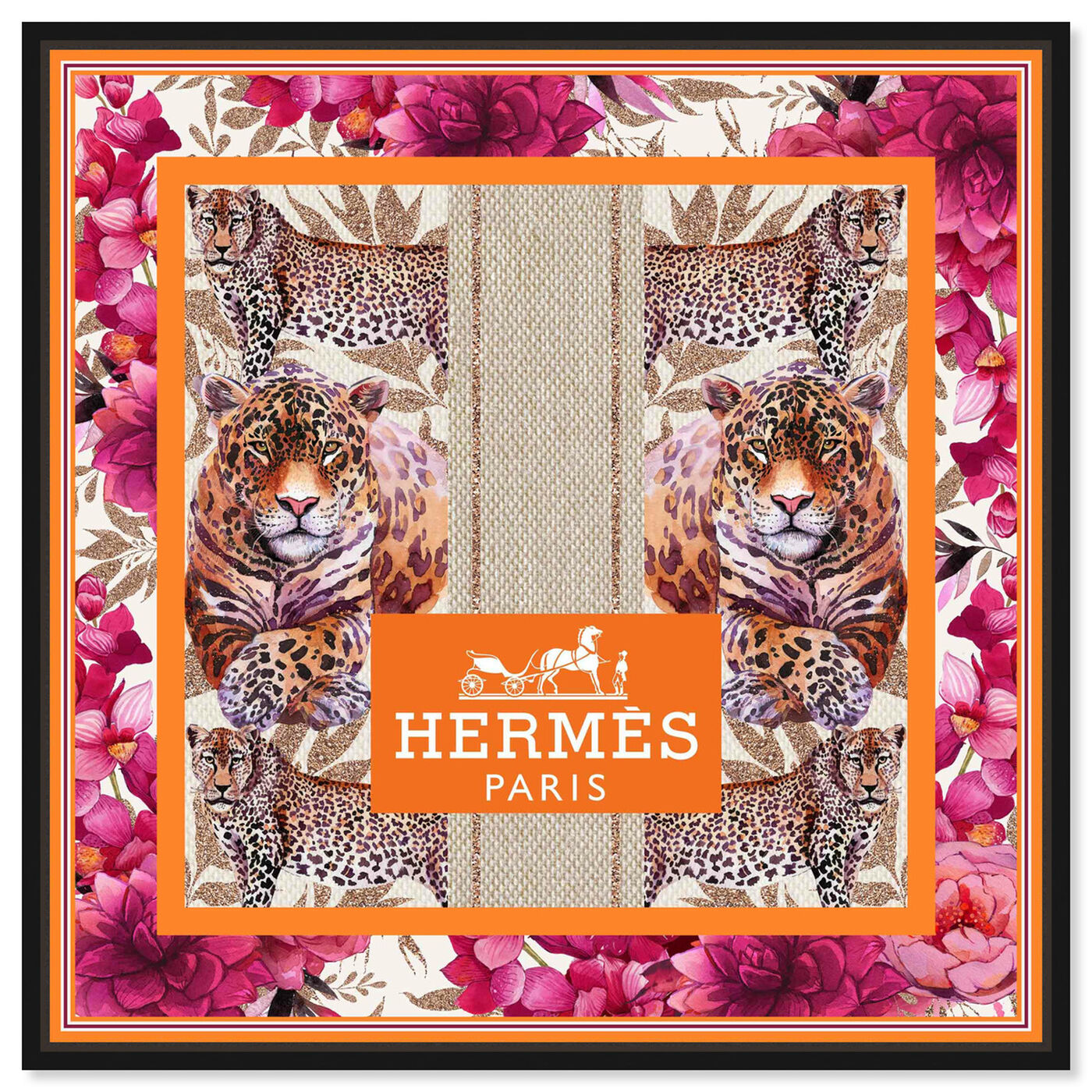 Front view of Paris Bandana featuring fashion and glam and lifestyle art.