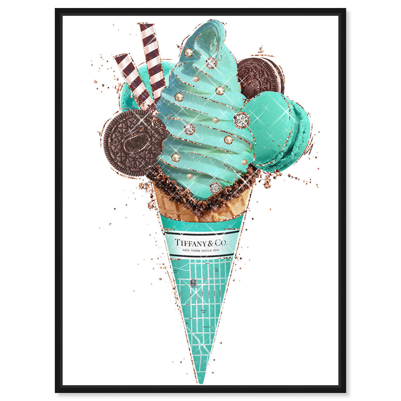 Front view of Aqua Mint Gelato featuring fashion and glam and fashion lifestyle art.
