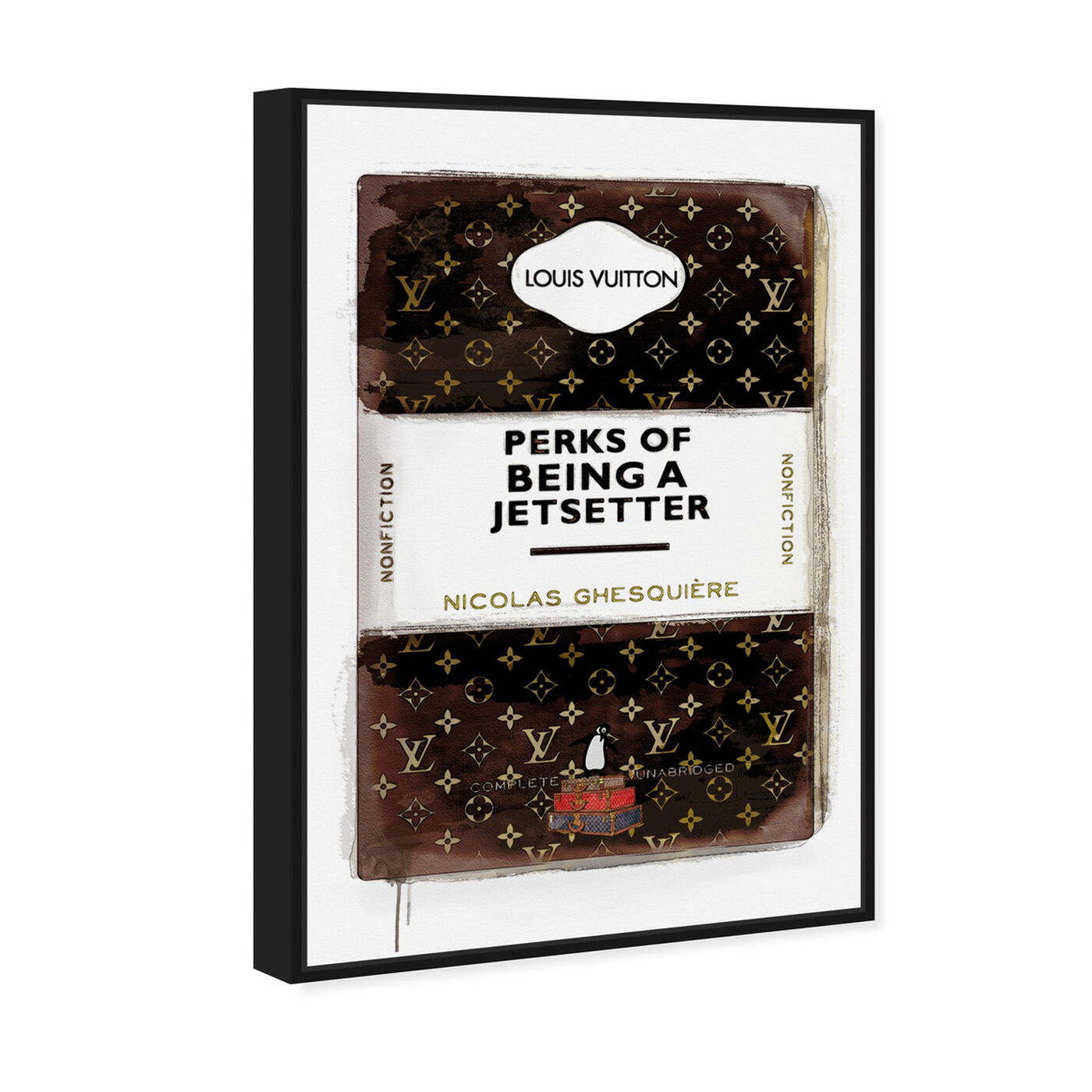 Angled view of Perks of being a Jetsetter featuring fashion and glam and books art.