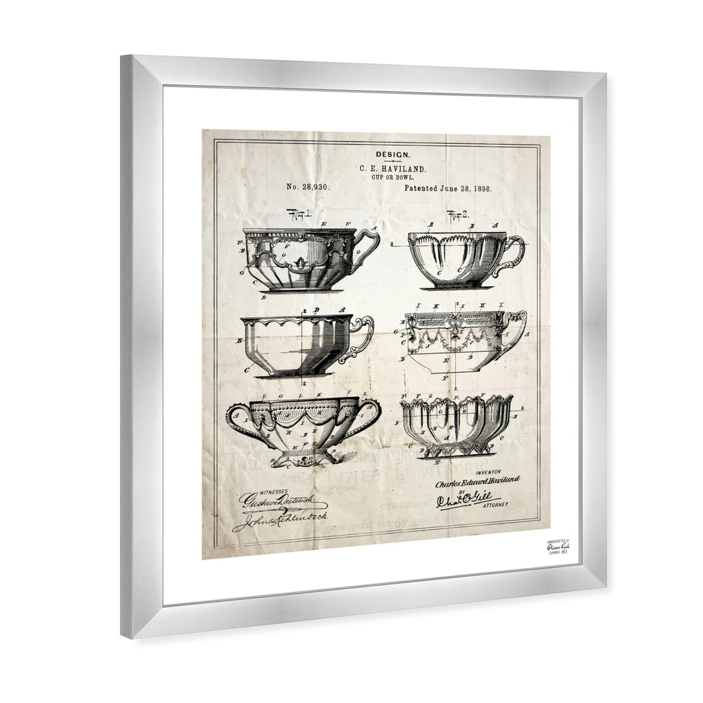 Angled view of Design For A Cup 1898 featuring food and cuisine and kitchen art.