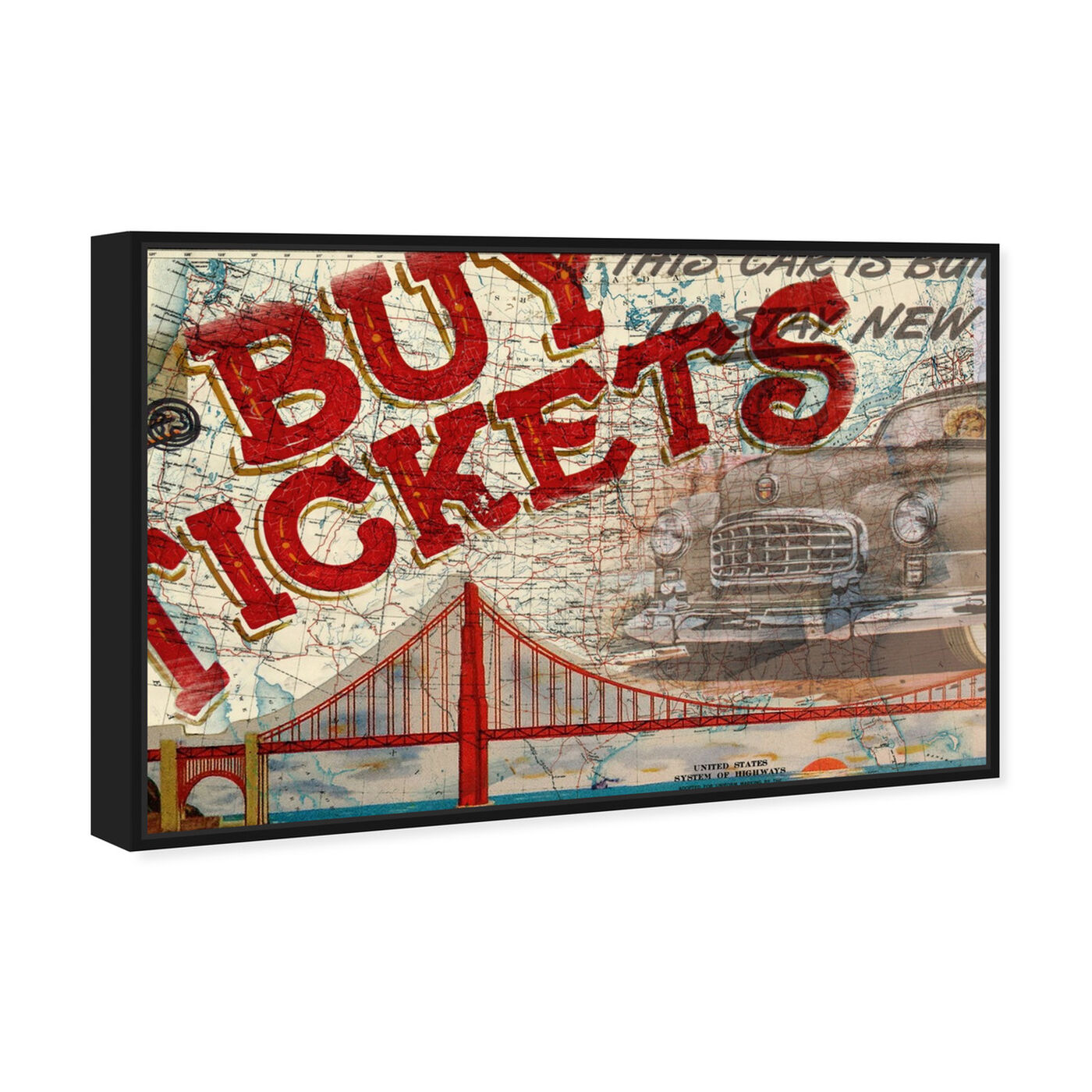 Angled view of Buy Tickets featuring advertising and posters art.