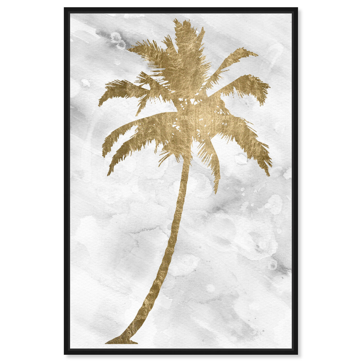 Front view of Palm Tree Gold featuring floral and botanical and trees art.