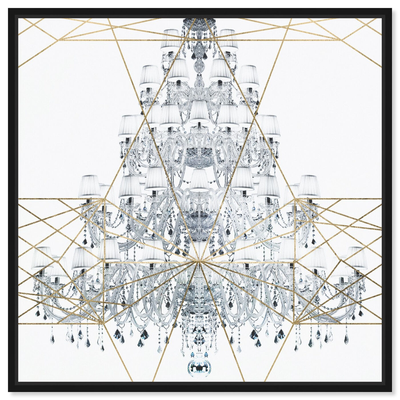 Front view of Geo Chandelier featuring fashion and glam and chandeliers art.