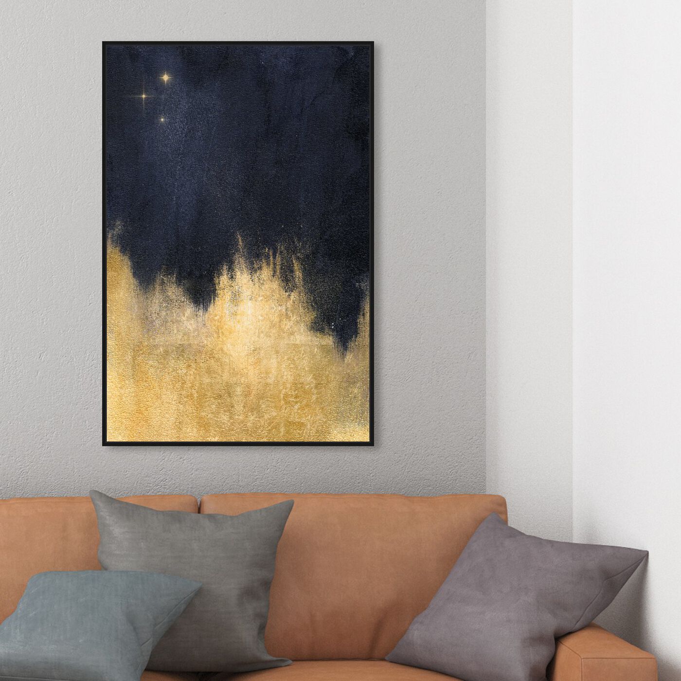 Hanging view of Stars in the Night featuring abstract and paint art.