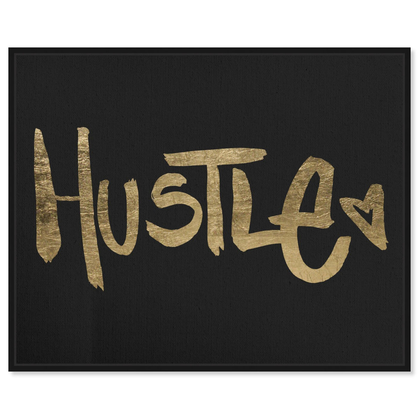 Front view of Hustle featuring typography and quotes and inspirational quotes and sayings art.