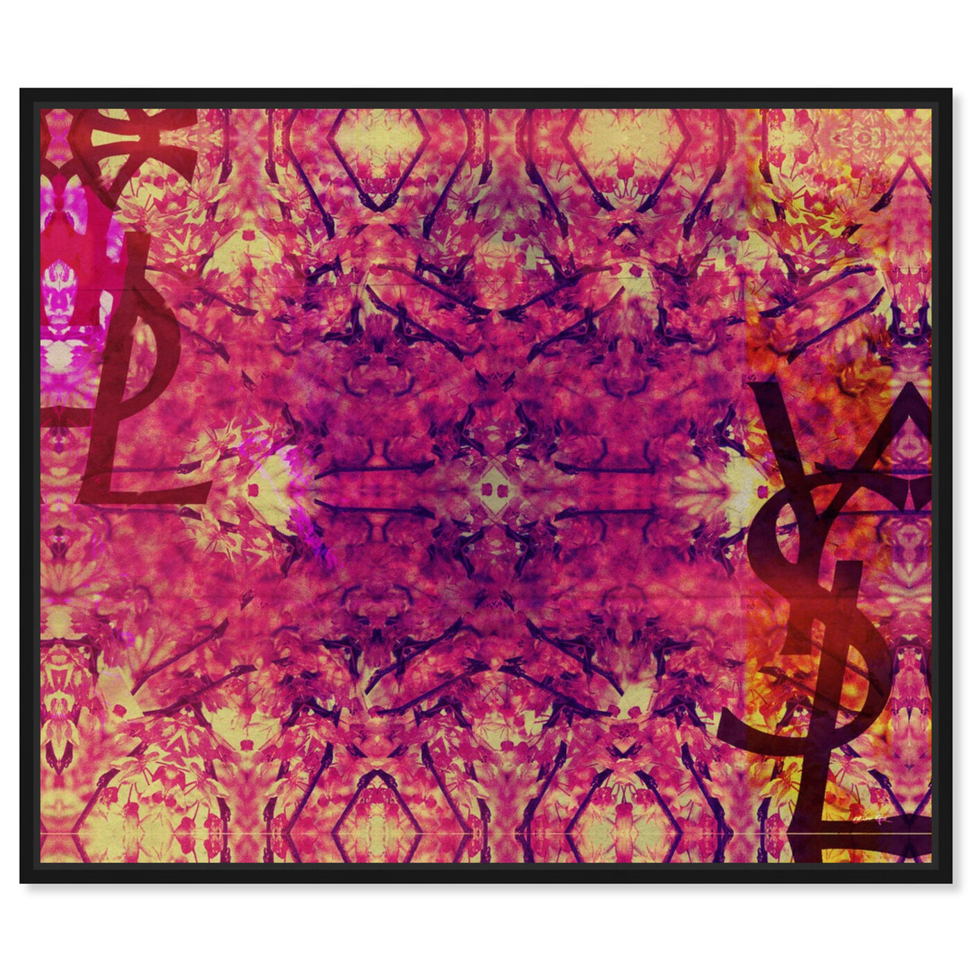 Front view of Jardin Majorelle Pink featuring abstract and patterns art.