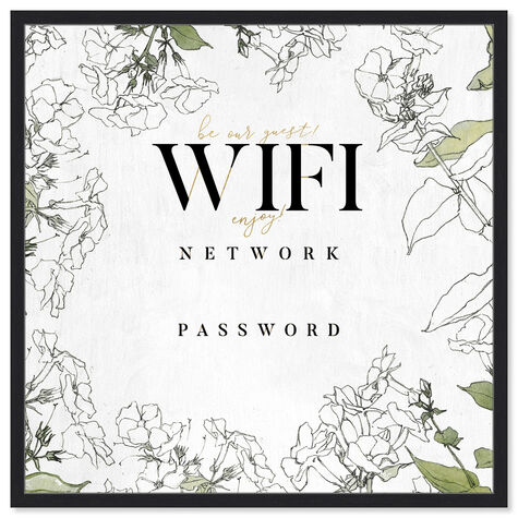 Wifi Password Floral Sketches