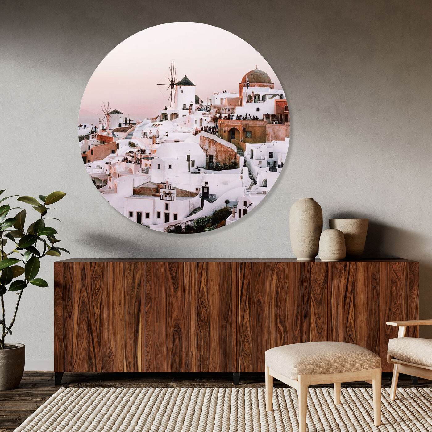 Santorini Sunrise - Acrylic panel
