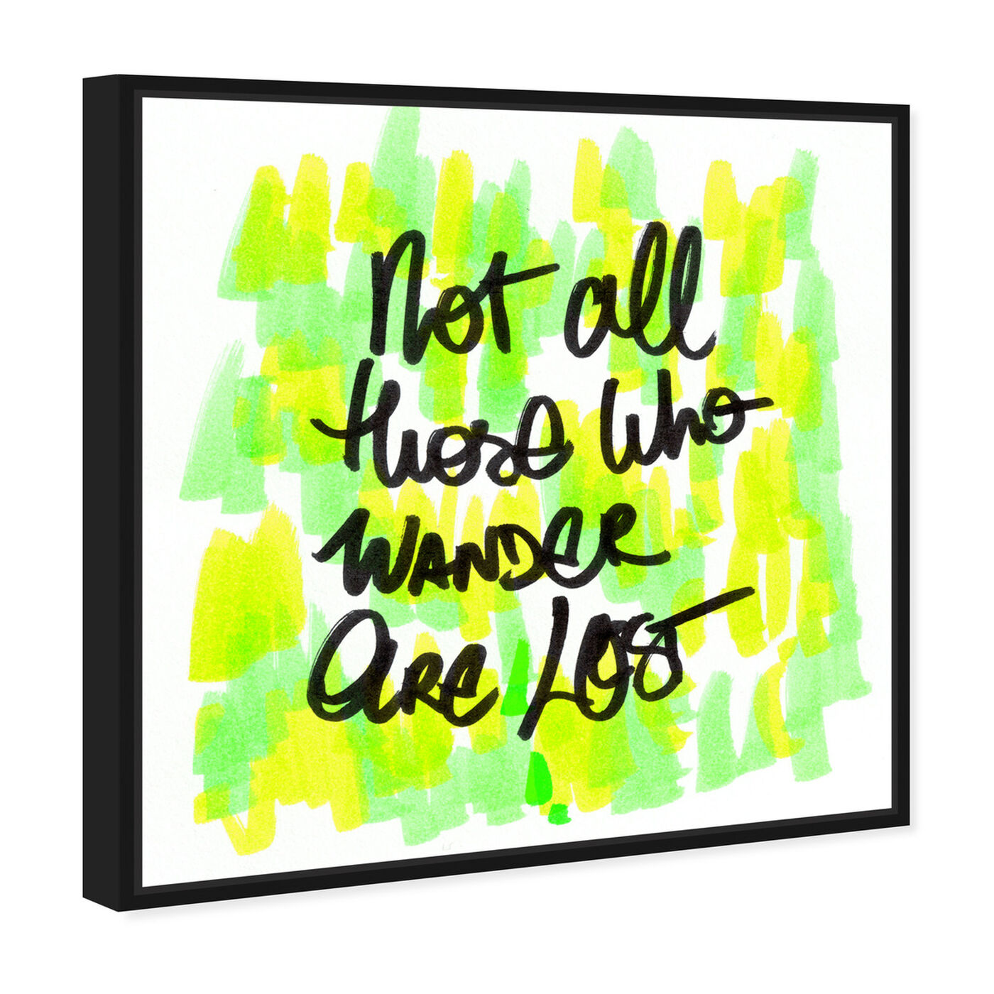 Angled view of Green Spirit featuring typography and quotes and quotes and sayings art.